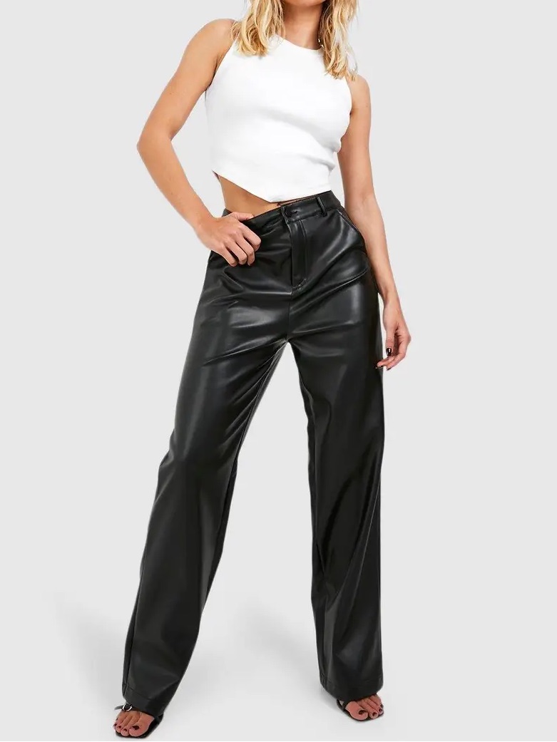 Prettylittlething Black Faux Leather Pants